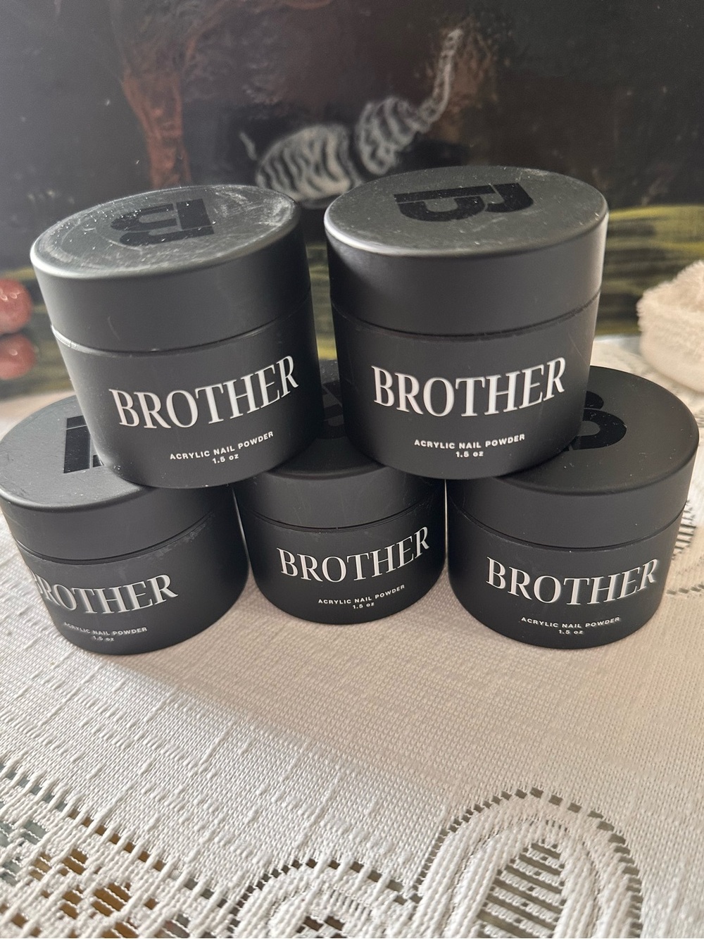 BROTHER & Elegance Beauty Acrylic Nail Powders.